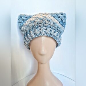 NEW, Cat Ear beanie, crochet, handmade